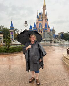 Janelle Brown visited Disney World during a rainy day