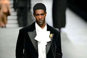 Sober and sleek elegance for Dolce & Gabbana's black-clad men