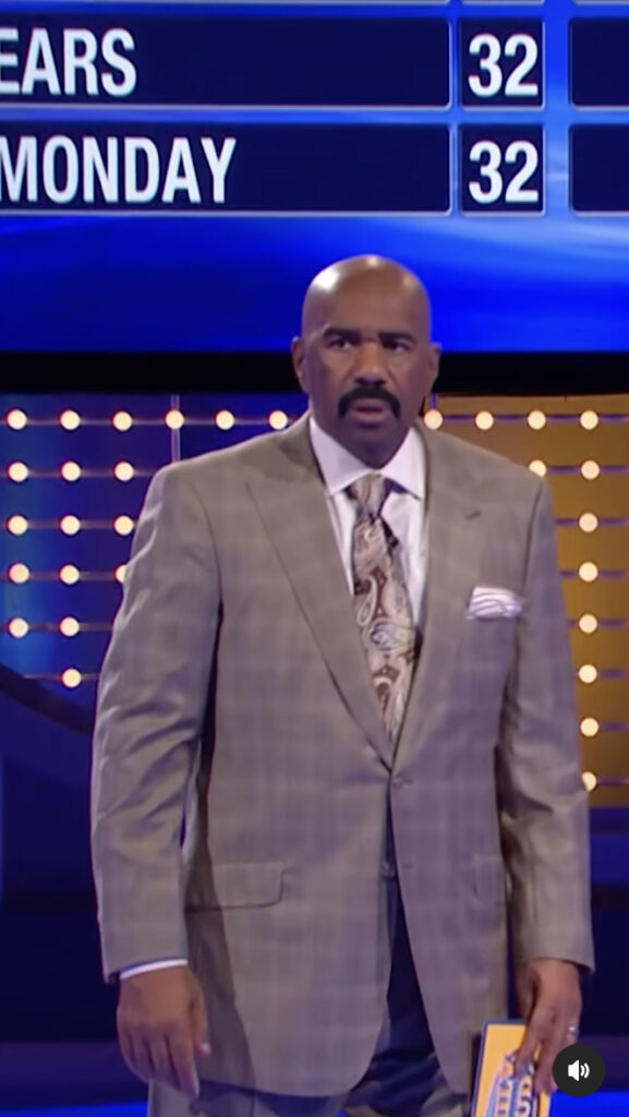 Steve Harvey snapped at the audience during a recent episode of Family Feud