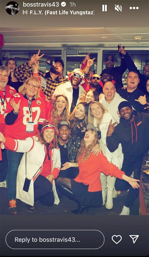 Taylor Swift Celebrates Chiefs Win With Travis Kelce's Family: Pics