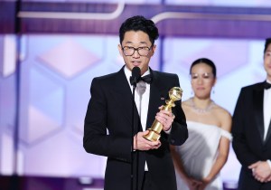 Lee Sung Jin accepts the award for Best Television Limited Series, Anthology Series or Motion Picture Made For Television.for 