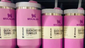 Pink Stanley insulated cups