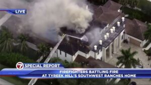 Tyreek Hill's Florida Home Catches On Fire, Rescue Crews Working To Douse Flames