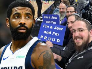 kyrie irving and jewish men courtside
