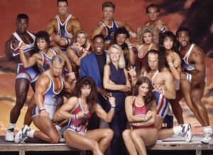 Fans may be curious about the original cast of Gladiators now that the series has been rebooted (Credit: ITV)