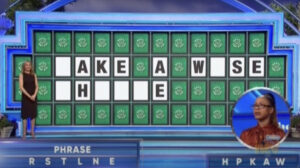 A Wheel of Fortune contestant named Lavonda chose the additional letters H, P, K, A, and W'