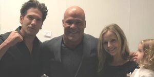 Jon Bernthal and Erin Angle with her uncle Kurt Angle