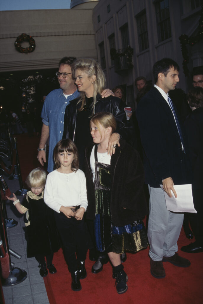 Dan Aykroyd and Donna Dixon pictured with their three daughters; Danielle, Belle, and Stella