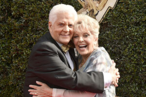 Bill Hayes and Susan Seaforth Hayes attend the 2018 Daytime Emmy Awards Arrivals at Pasadena Civic Auditorium on April 29, 2018 in Pasadena, California