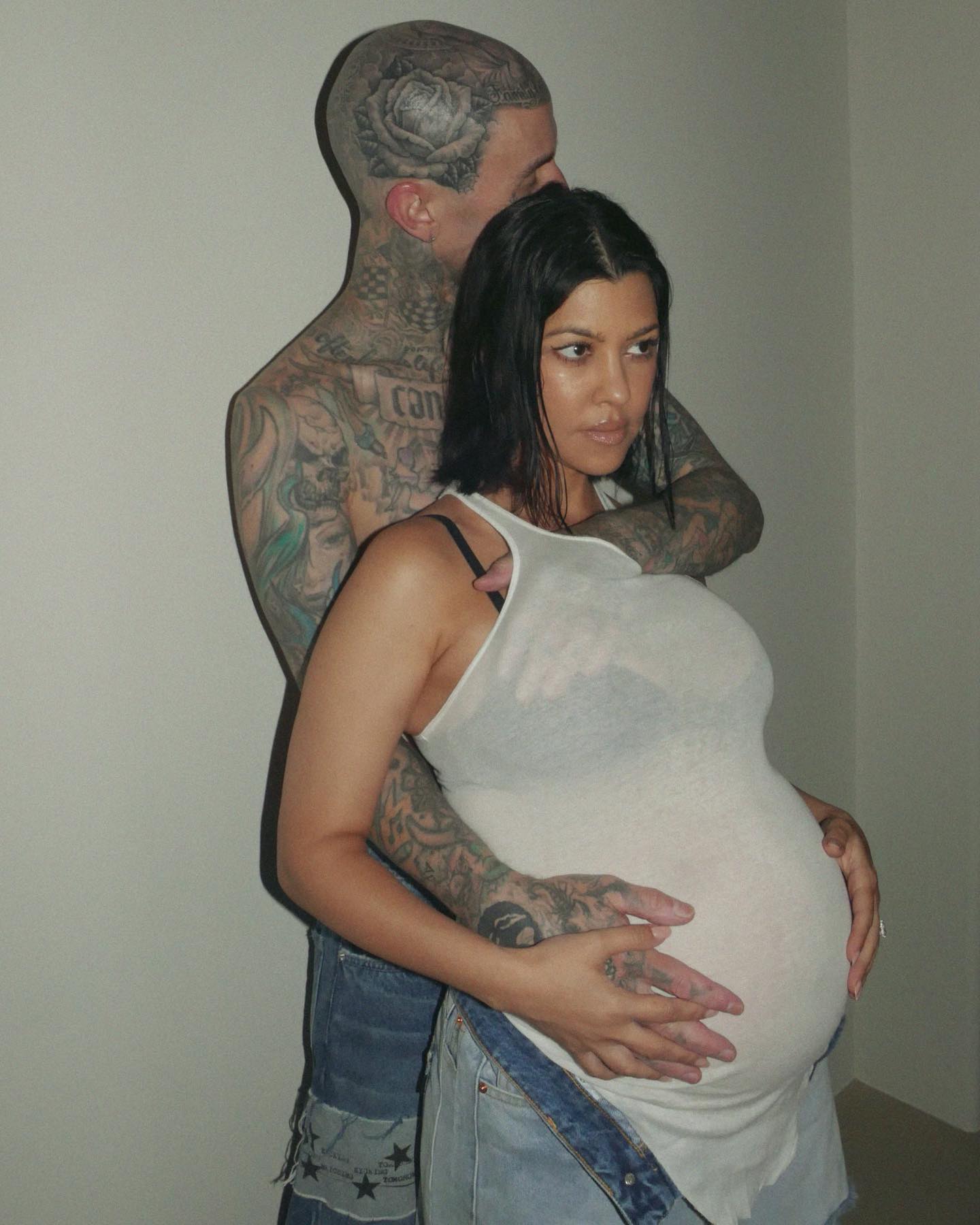 Since giving birth, Kourtney and Travis have kept their baby's face private