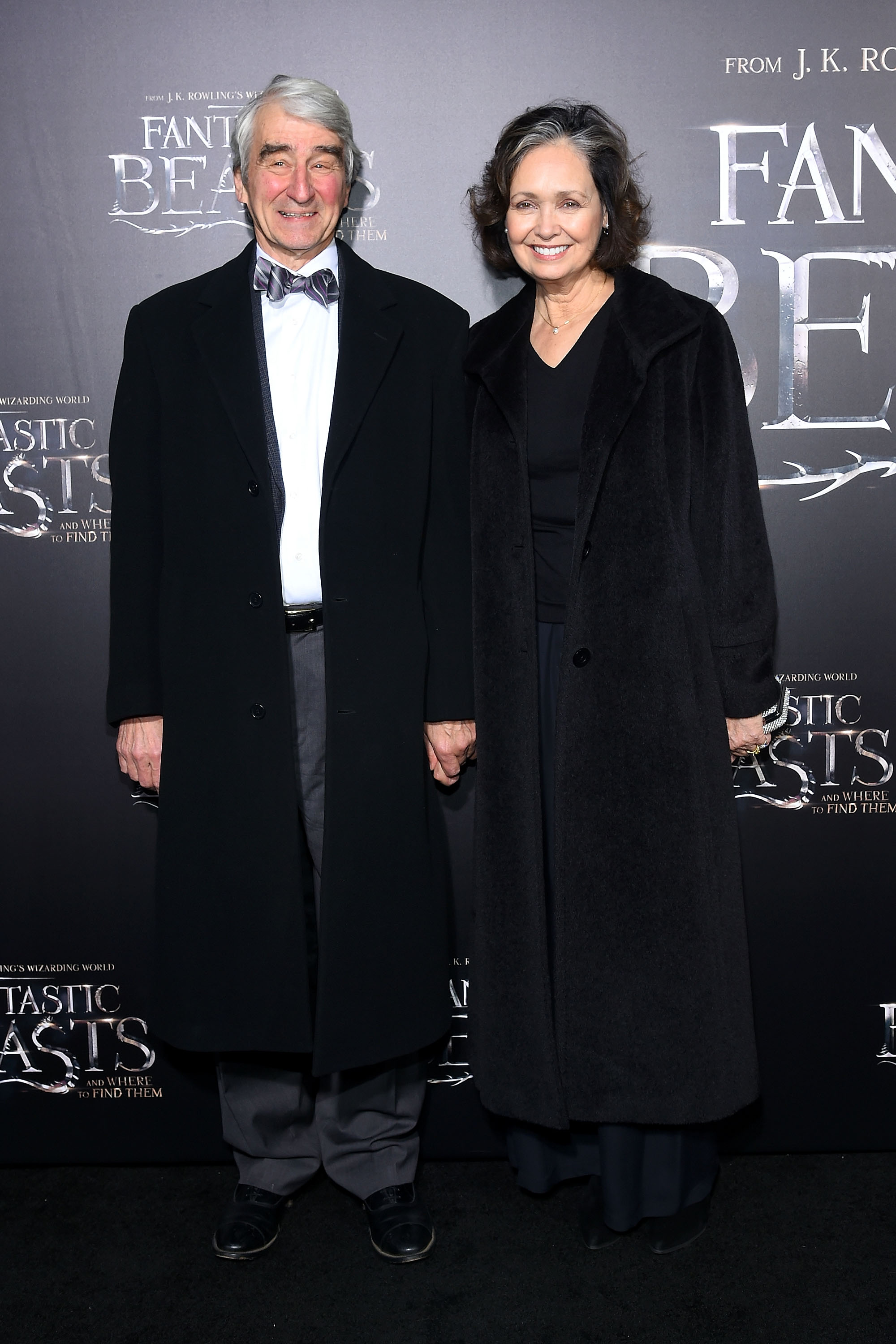 Sam Waterston and wife Lynn Louisa Woodruff attend the Fantastic Beasts And Where To Find Them World Premiere at Lincoln Center on November 10, 2016, in New York City
