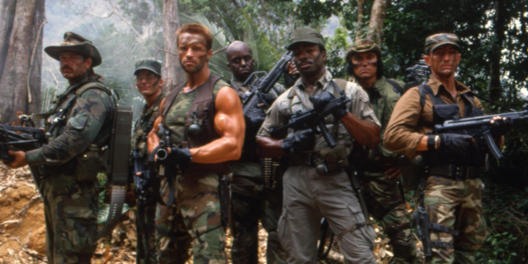 Carl Weathers and Cast Mates in Predator (1987)