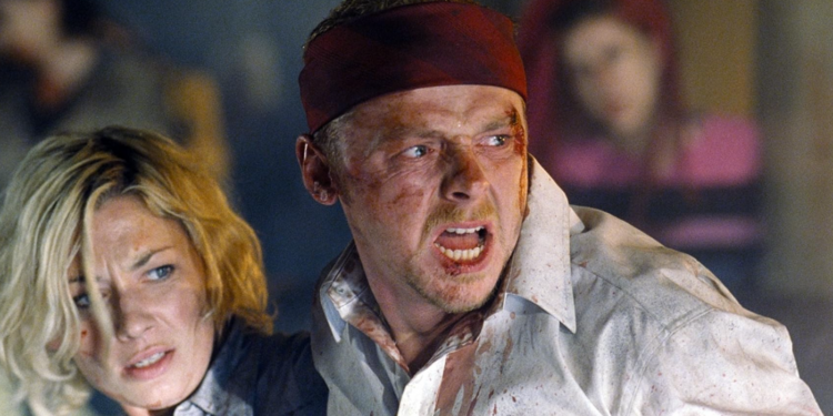Kate Ashfield and Simon Pegg in Shaun of the Dead (2004)