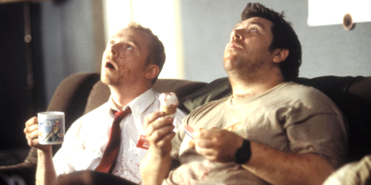 Simon Pegg and Nick Frost in Shaun of the Dead (2004)