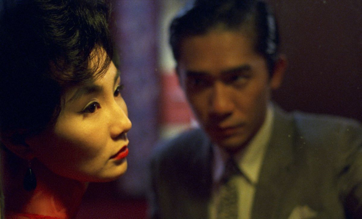 Maggie Cheung and Tony Leung as Su Li-zhen and Chow Mo-wan in Wong Kar-Wai’s In the Mood for Love. He looks at her while she looks away