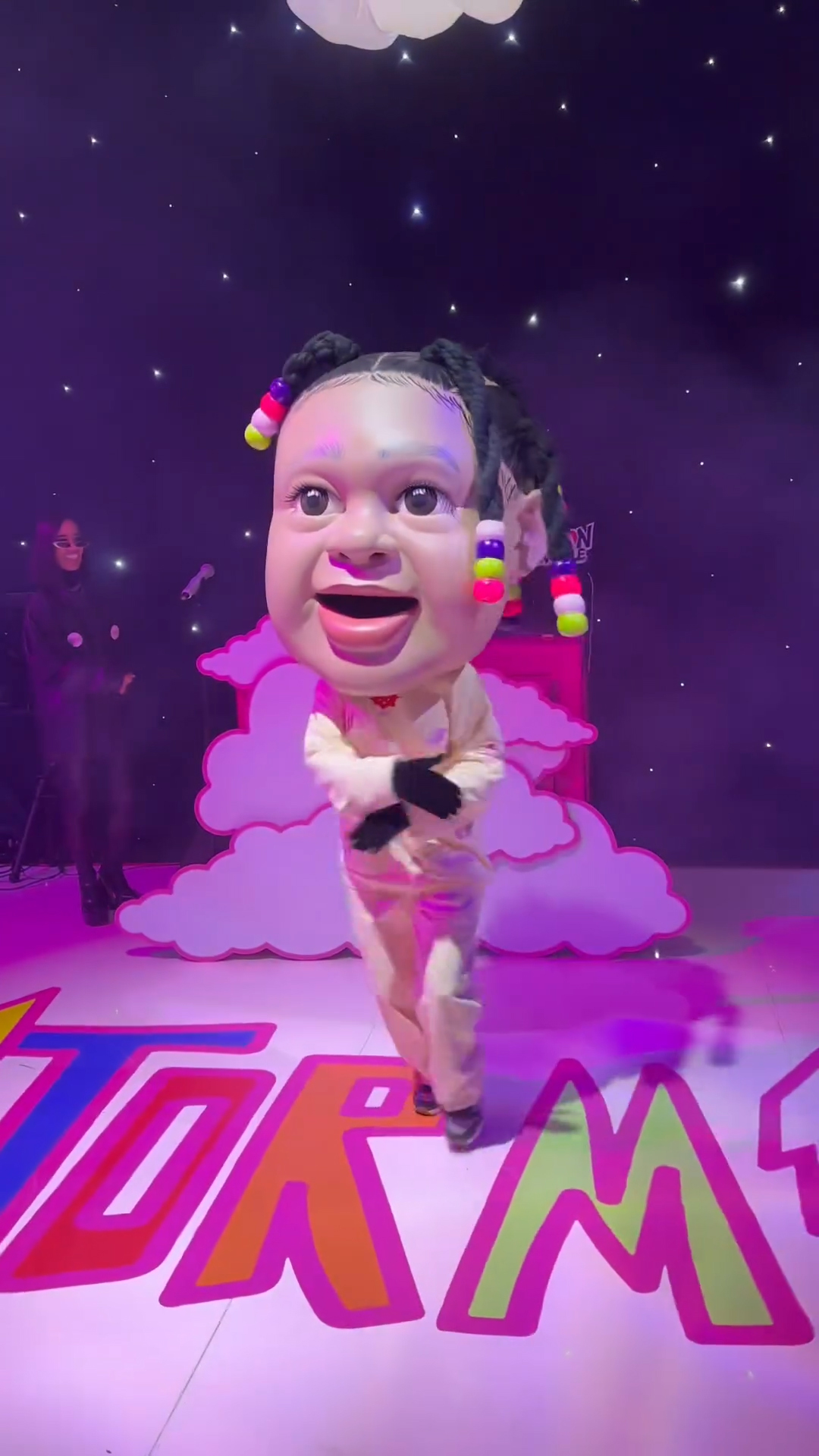 She hired entertainers to wear huge blowup Stormi heads and dance for guests