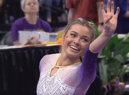 Dunne's 9.875 on the floor was her joint season high