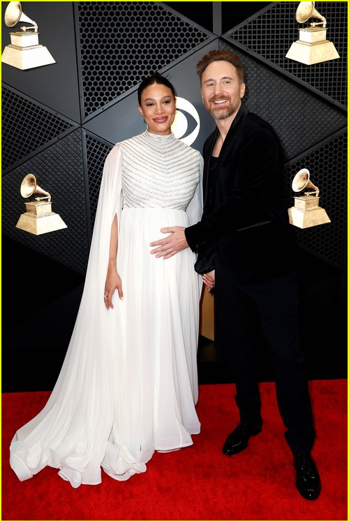 David Guetta and wife Jessica Ledon at the Grammys