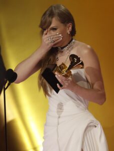 Taylor Swift wins Grammys for album of the year