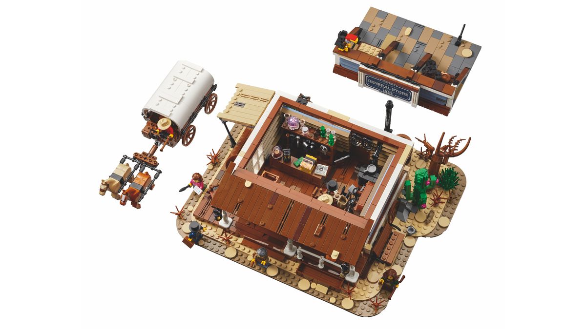 A stock photo of the interior of the Bricklink Lego General Store