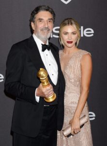 Chuck Lorre and Arielle Mandelson attend the 2019 InStyle and Warner Bros. Golden Globe After Party