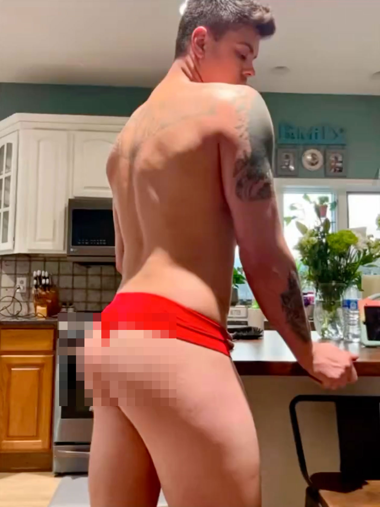 The Teen Mom star reshared a compilation video from his wife Catelynn that showed him posing in revealing underwear while shirtless
