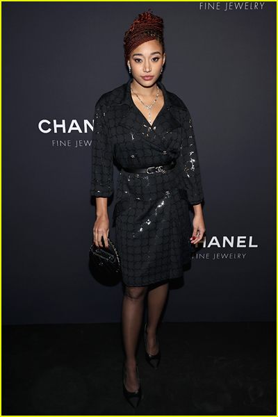 Amandla Stenberg at the Chanel 5th avenue boutique opening