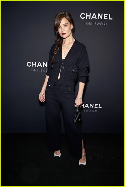 katie Holmes at the Chanel 5th avenue boutique opening
