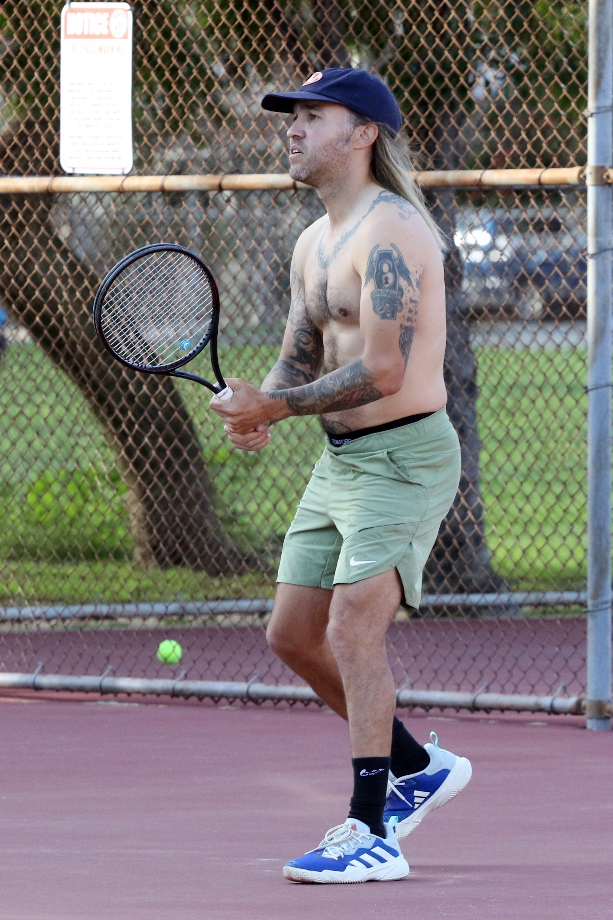 Pete was playing tennis with a fellow rocker in California