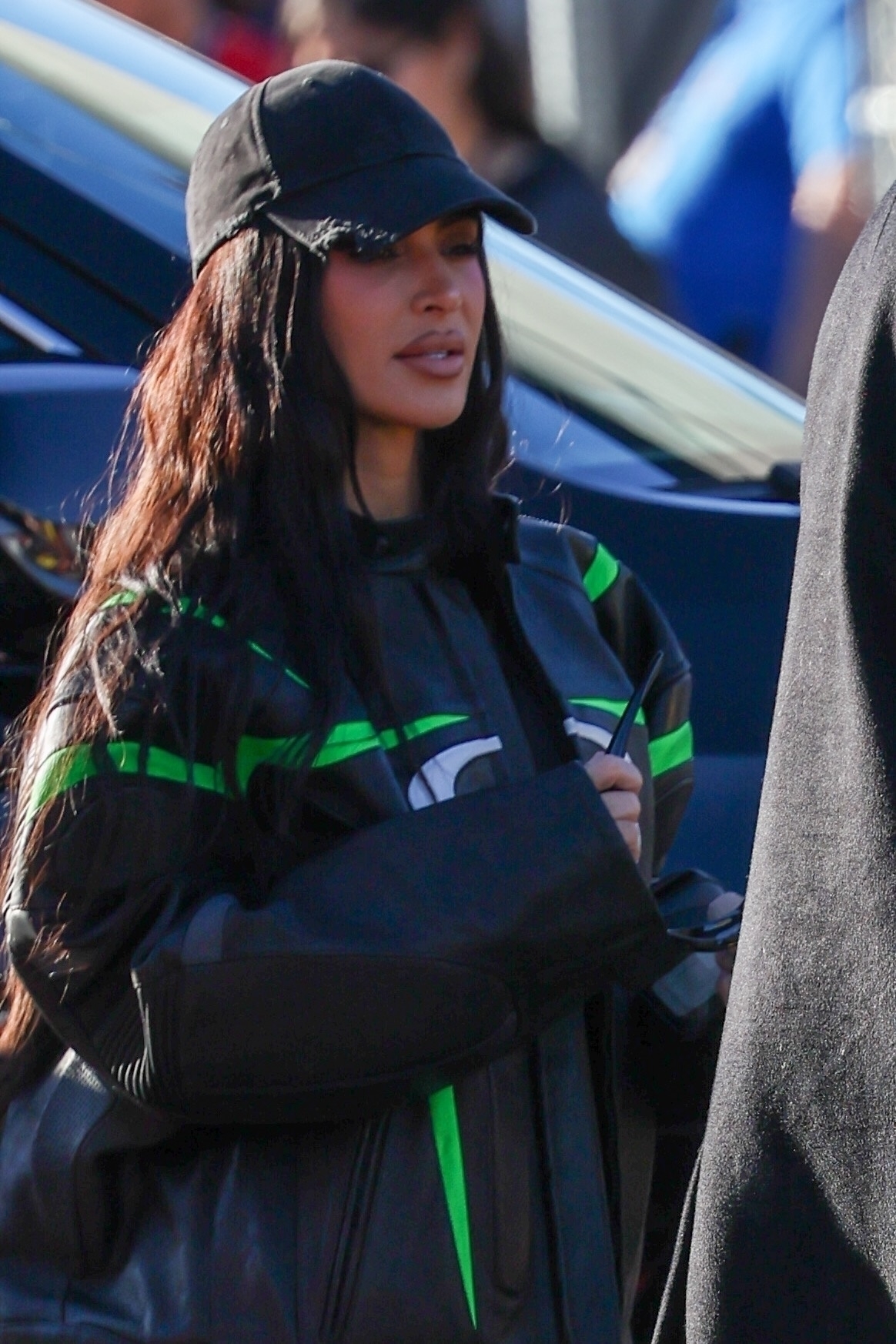 Kim Kardashian was also spotted at the game