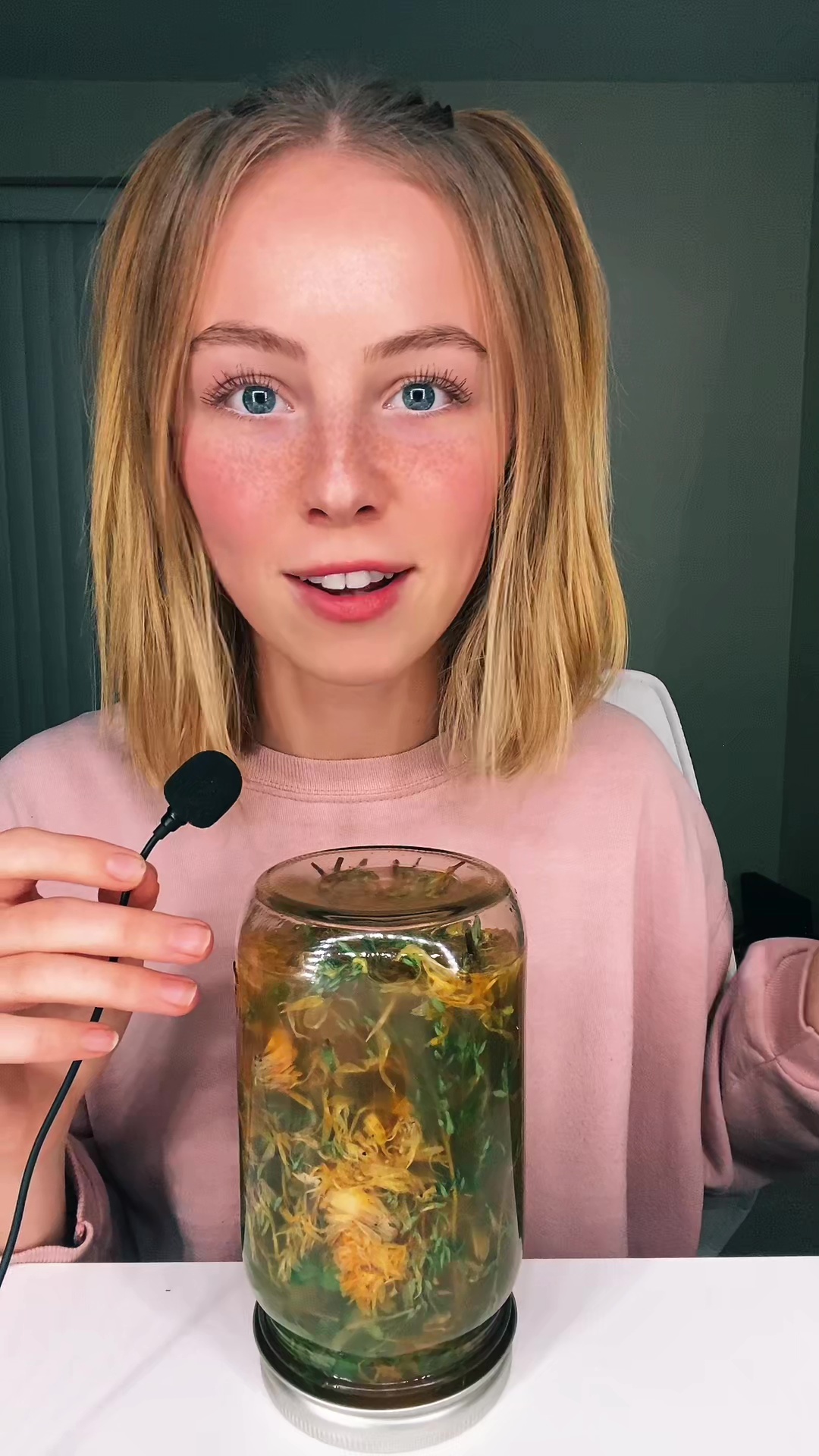 She uses a pickled concoction that brews for six weeks to clean her locks instead