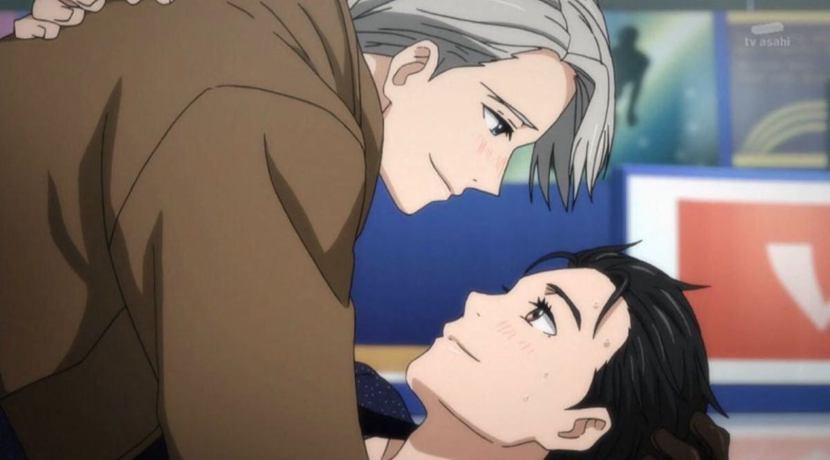 Victor collapsed on top of Yuri