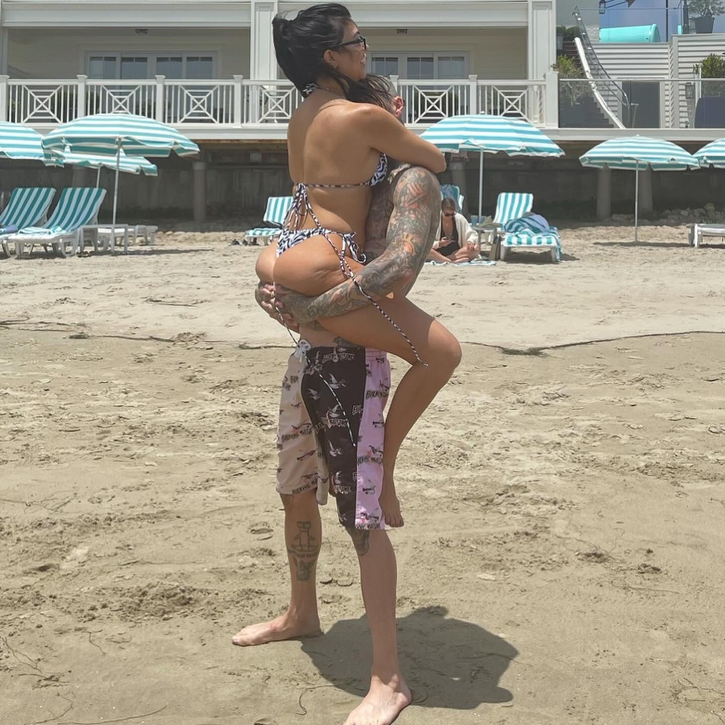 Included in the photo dump was a pic of Travis gripping Kourtney's butt