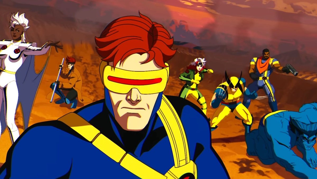 Cyclops at the forefront of the X-Men in a shot from X'Men '97