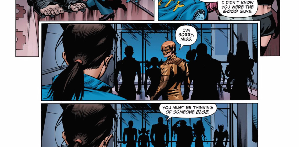 A cropped image of several panels from Secret Six