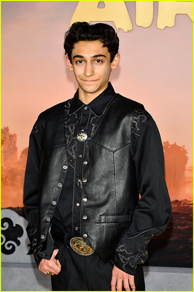 Lucian-River Chauhan on the Avatar The Last Airbender premiere gold carpet