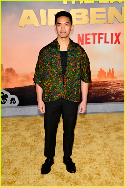 Calvin carbonell on the Avatar The Last Airbender premiere gold carpet