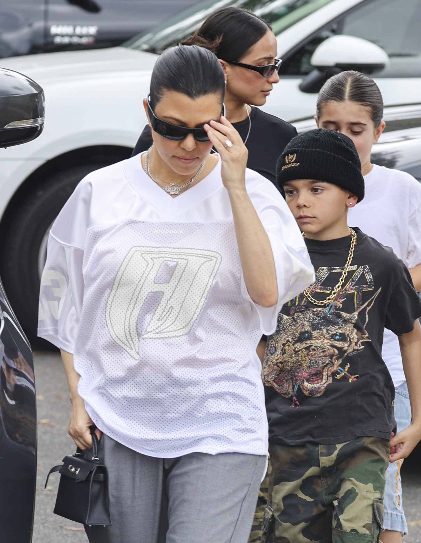 Kourtney Kardashian was spotted with her children, Penelope and Reign