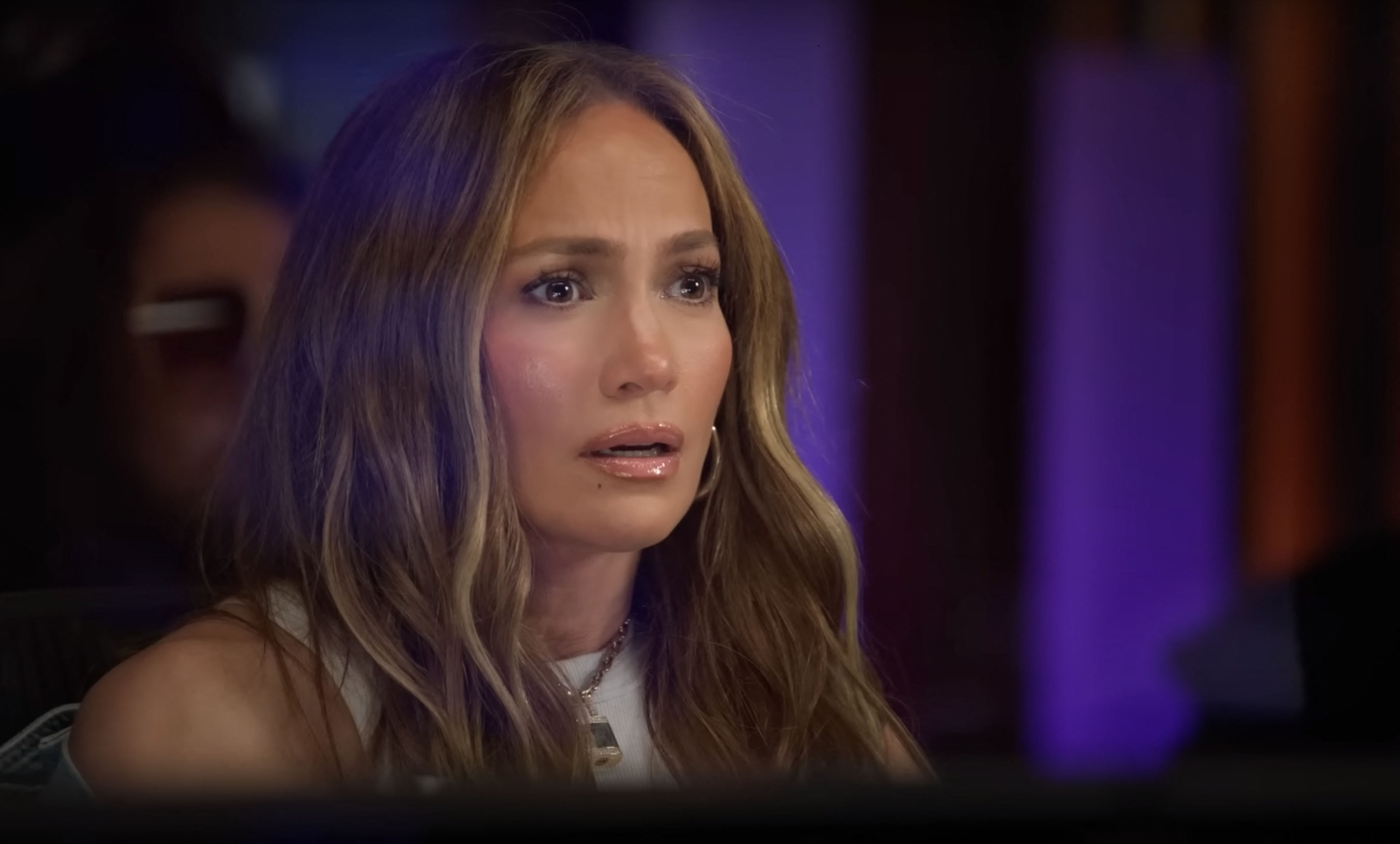 Jennifer looked embarrassed as she said: 'We talked about this'
