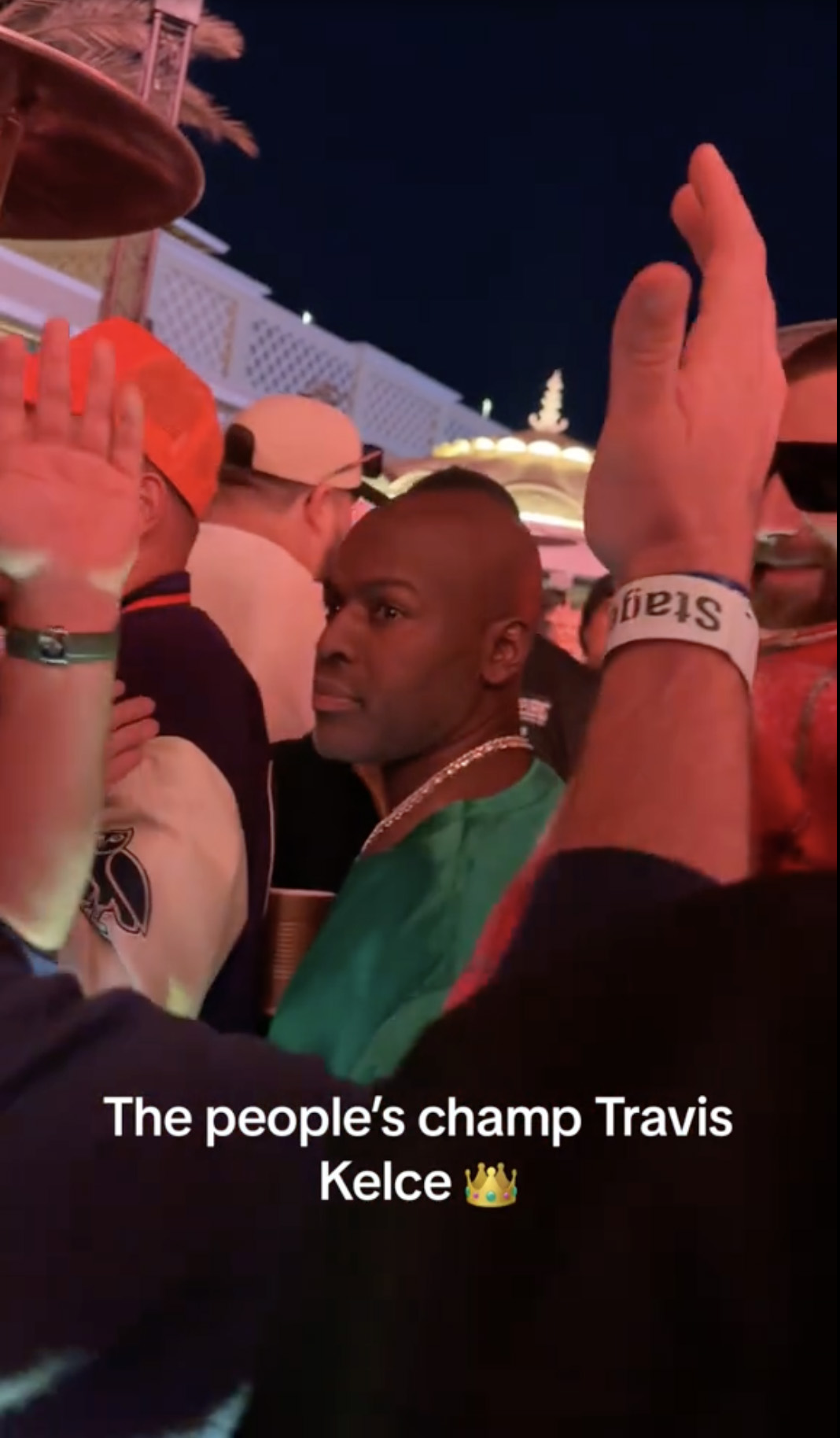 Corey was spotted in a video from a Super Bowl party in Las Vegas, Nevada