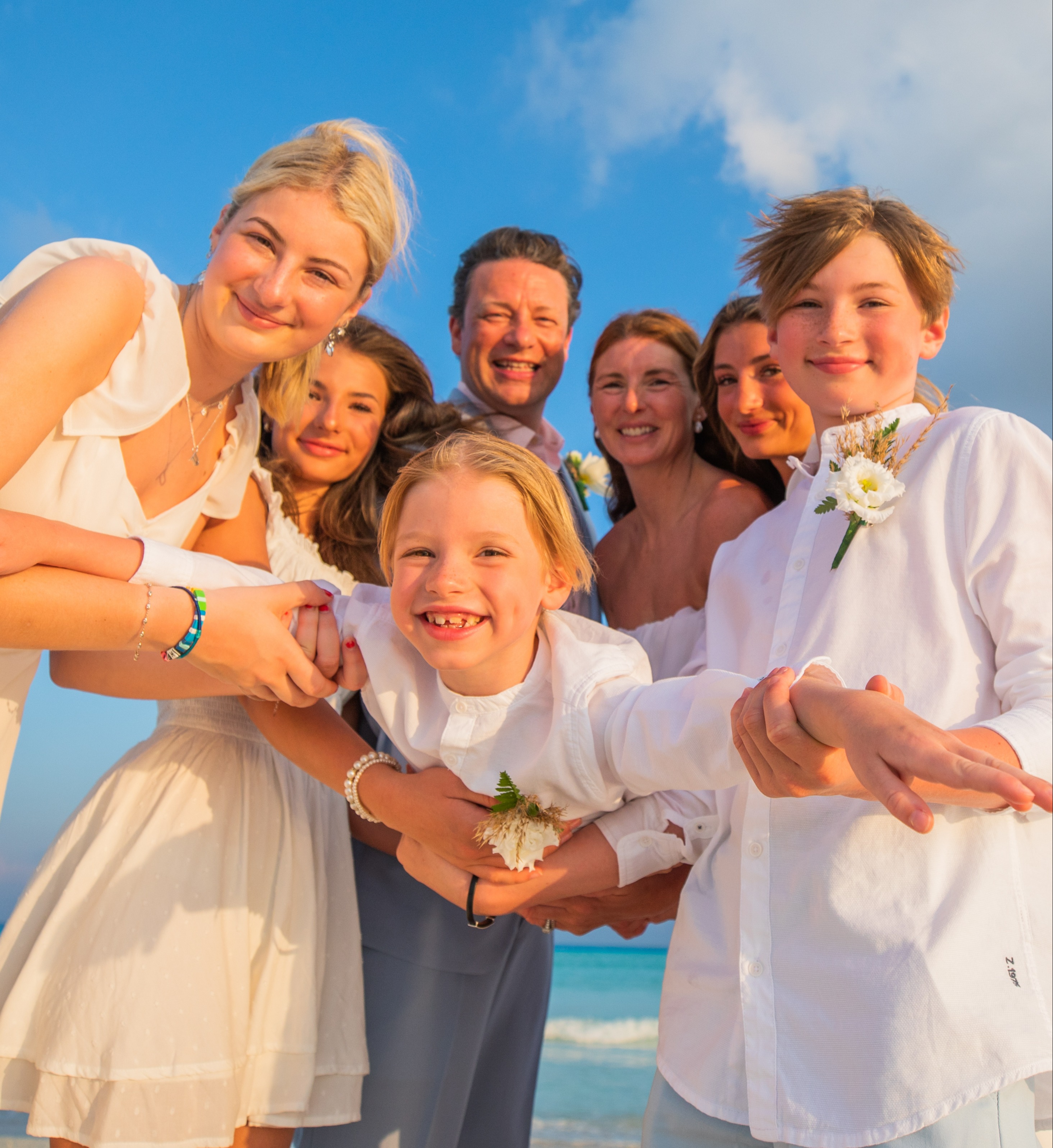 The couple (pictured after renewing their wedding vows last year) have five kids together - but Jools would like more