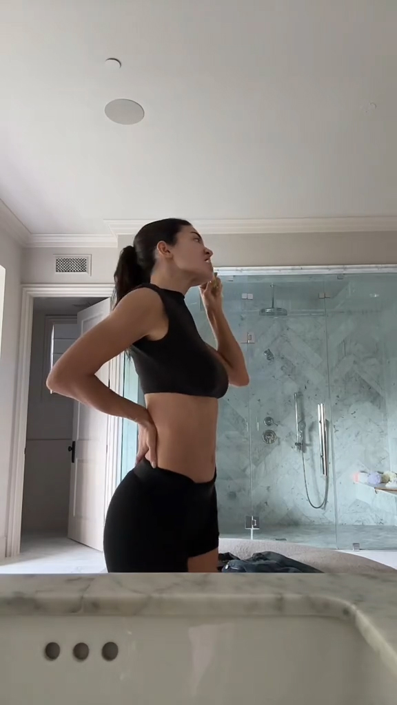 Kylie gave a glimpse into her luxurious mansion as she got ready in the morning