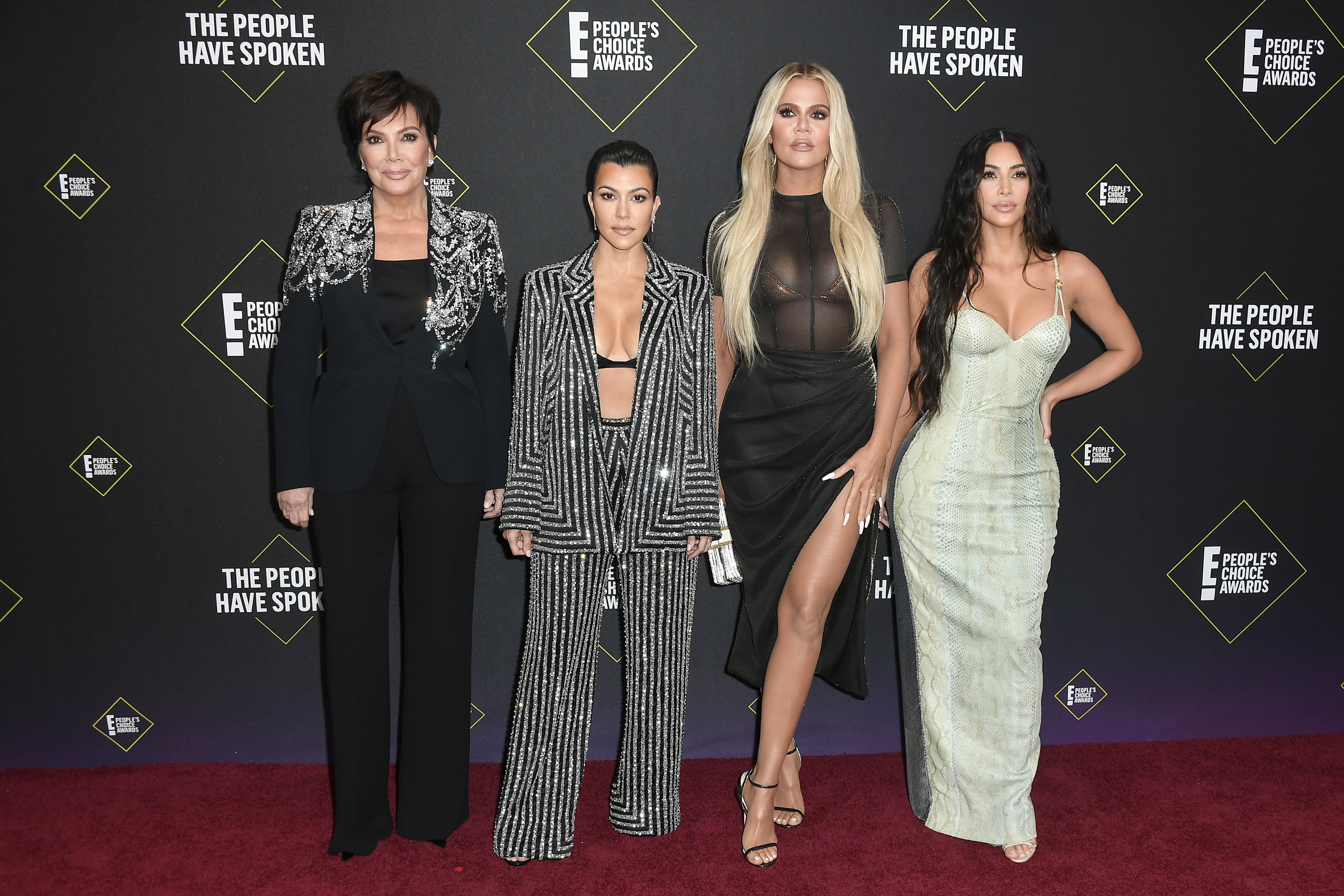 Kourtney posed with her famous family members at a red carpet event in November 2019