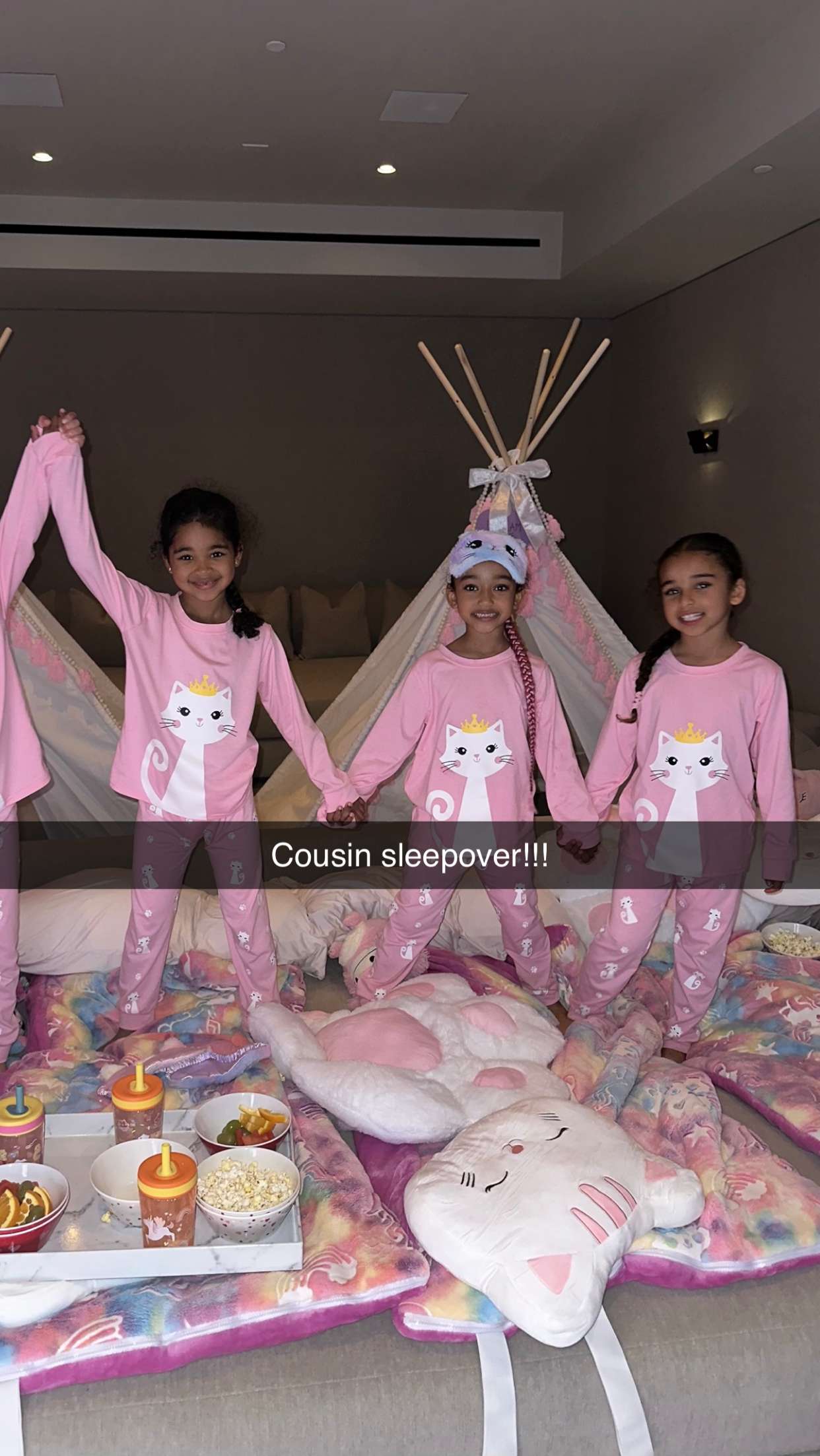 Khloe threw a sleepover for several of the Kardashian kids at her $17M mansion