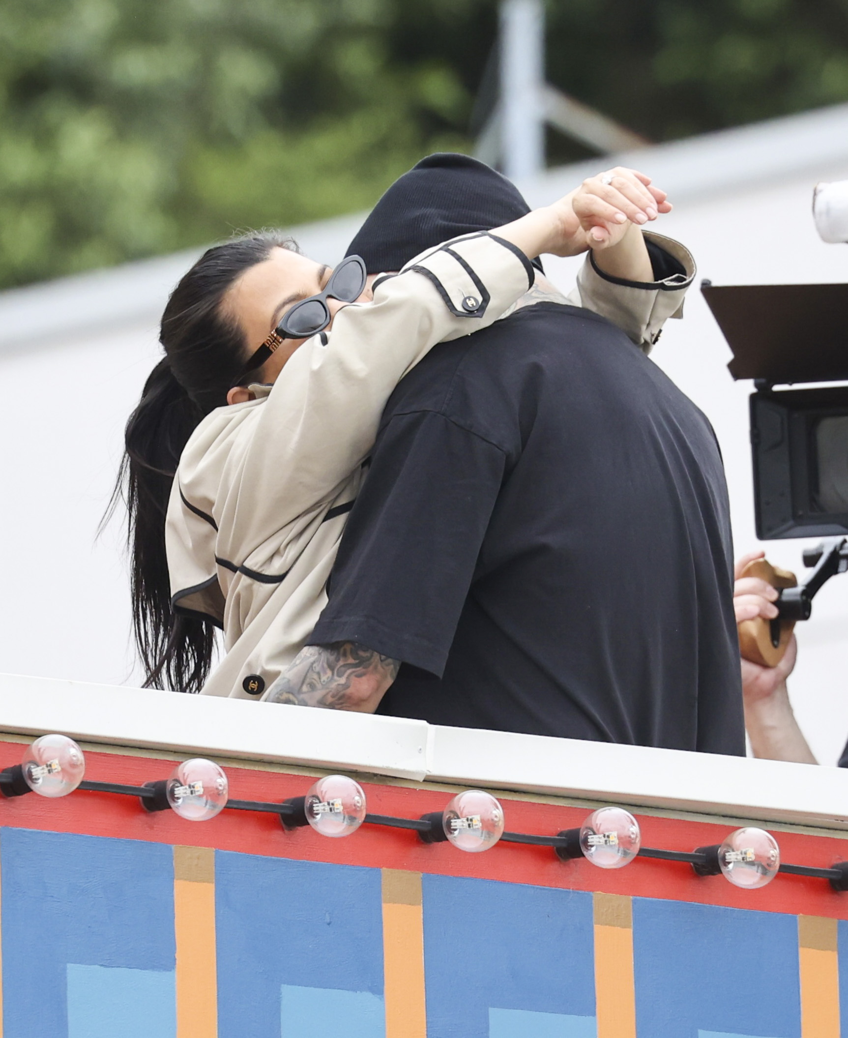 Cameras followed Travis and his wife Kim Kardashian during their trip to Australia
