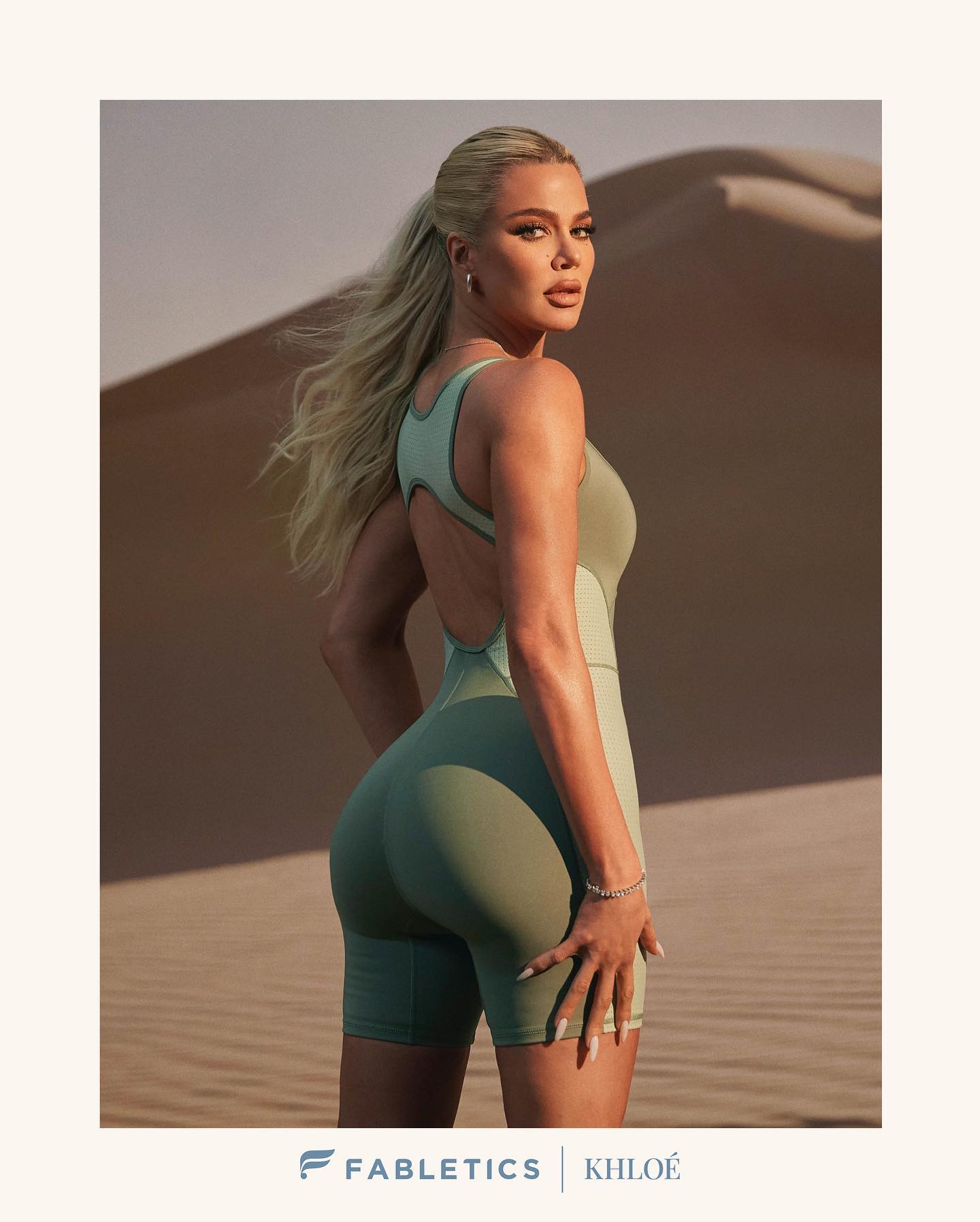 The snap, which displayed her plump backside, was Khloe's promo photo for the brand Fabletics