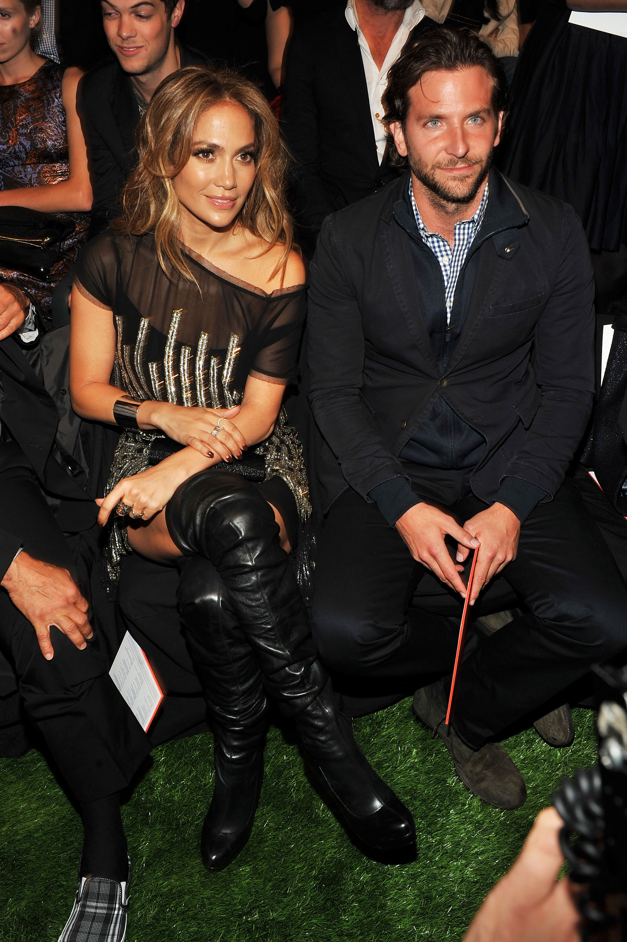 Jennifer Lopez and Bradley Cooper attend the Tommy Hilfiger Spring 2011 Men’s and Women’s show during Mercedes-Benz fashion week at Lincoln Center on September 12, 2010 in New York City