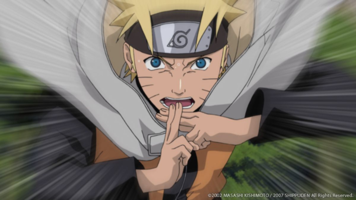 Naruto Shippuden - Naruto making a hand symbol, a Naruto live-action movie is on the way