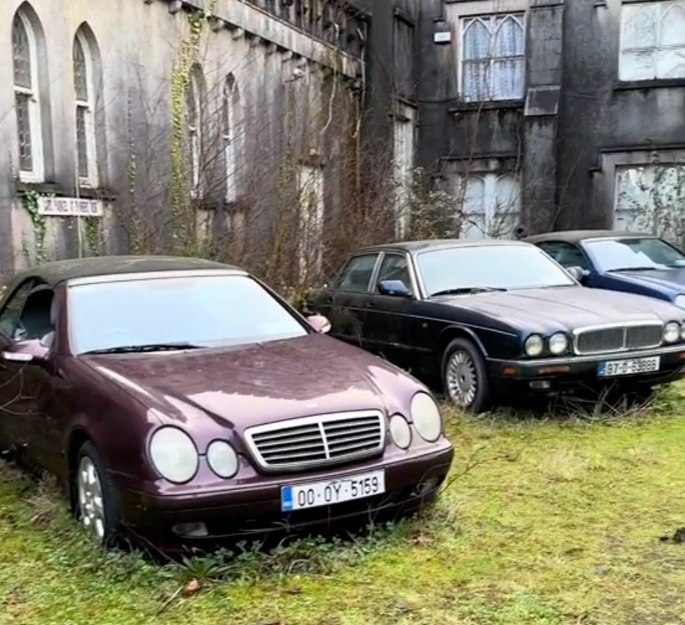 He spotted a huge collection of lavish cars - including several Mercedes
