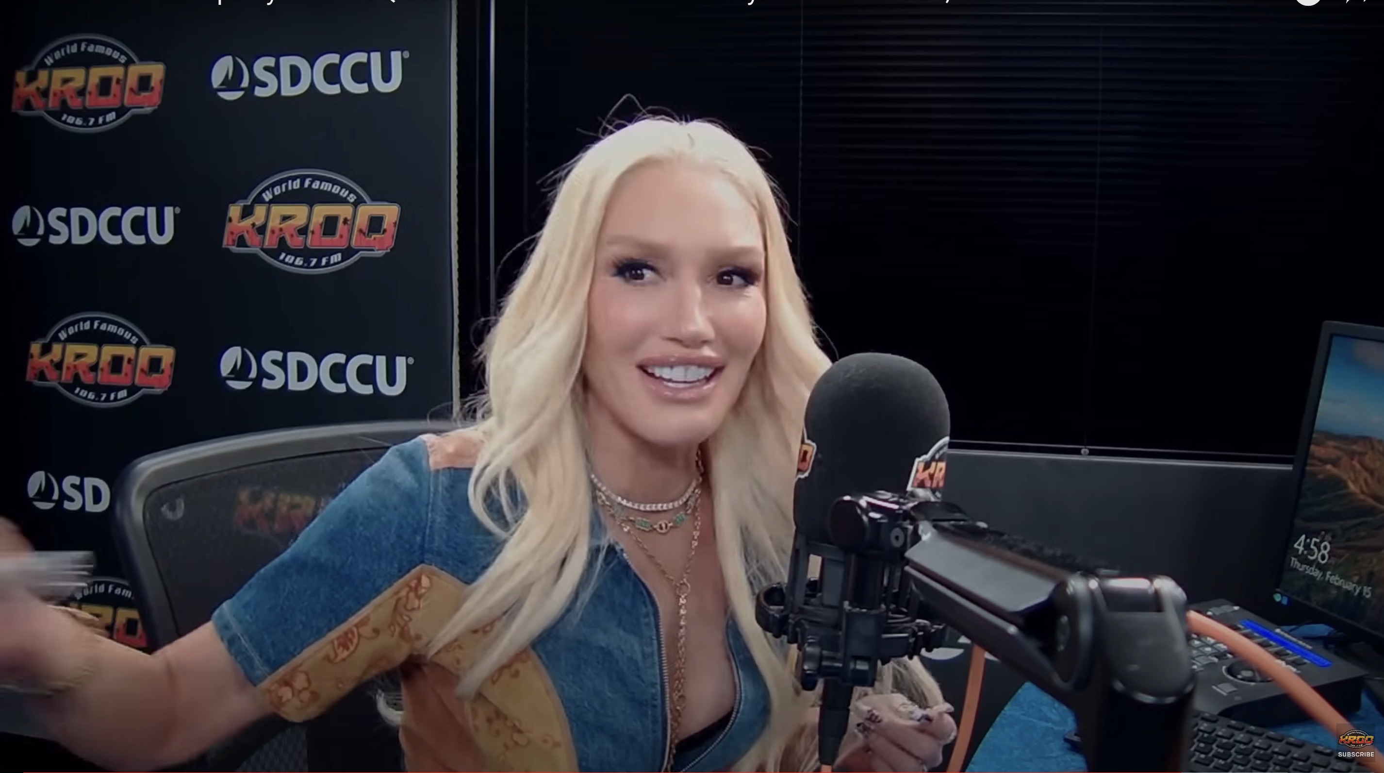 Gwen promoted her No Doubt reunion at KROQ Studios